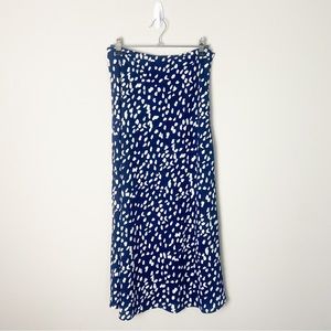 Potter's Pot Navy and White Speckled Maxi Skirt